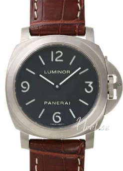 Historic Luminor Base Titanium Svart/Läder Ø44 mm