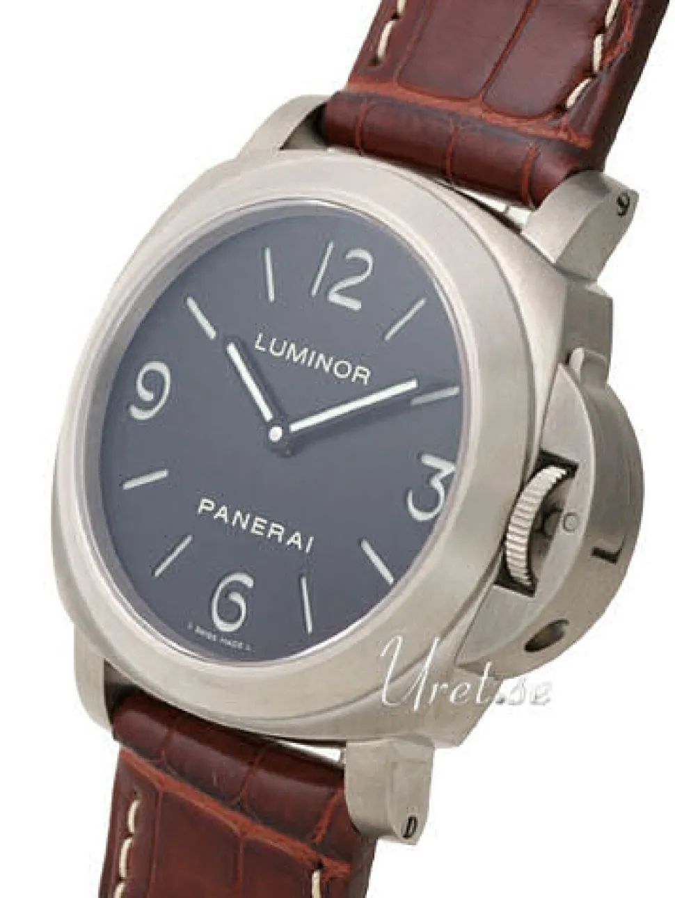 Historic Luminor Base Titanium Svart/Läder Ø44 mm