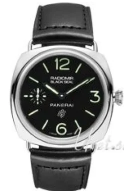 Historic Radiomir Black Seal Logo Svart/Läder Ø45 mm