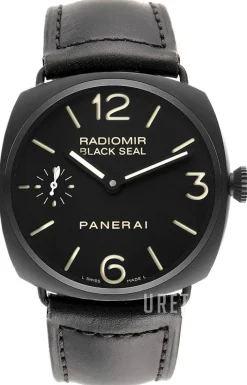 Historic Radiomir Black Seal Svart/Läder Ø45 mm