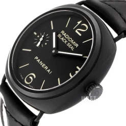 Historic Radiomir Black Seal Svart/Läder Ø45 mm