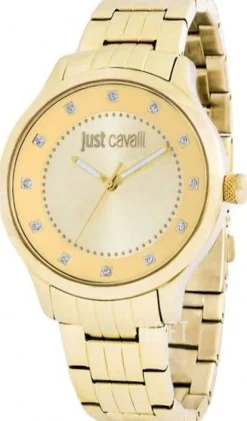 Huge Champagnefärgad/Gulguldtonat stål Ø42 mm