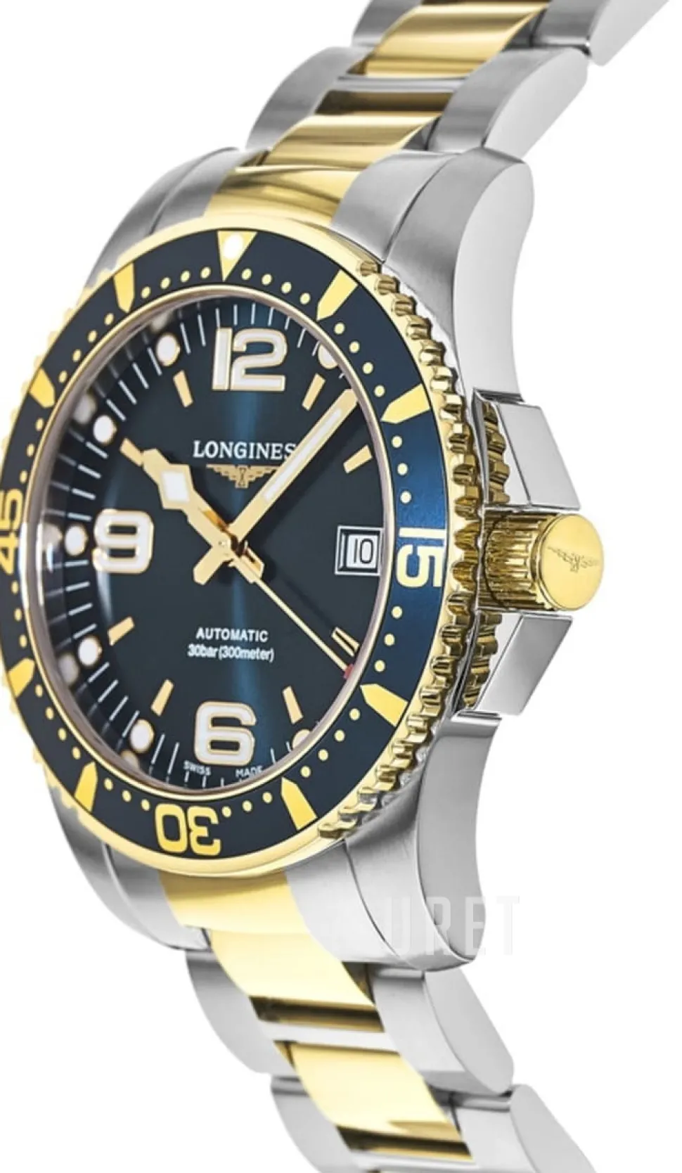 Hydroconquest Blå/Gulguldtonat stål Ø41 mm