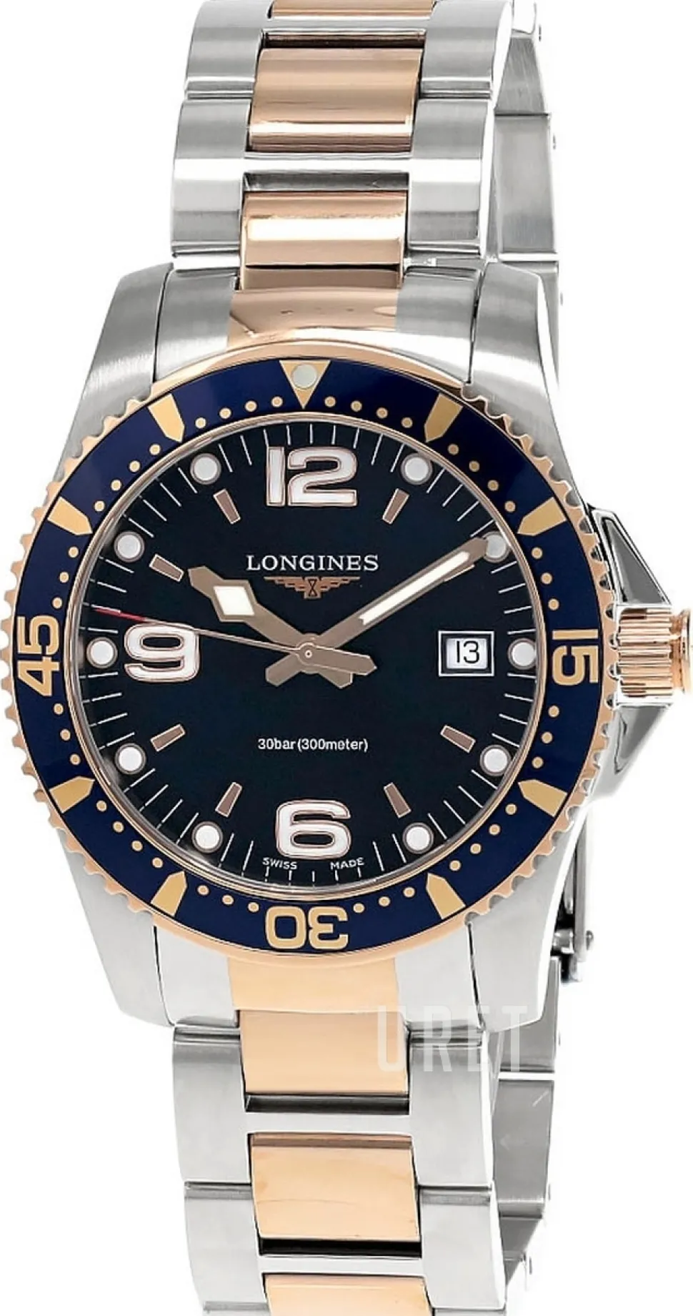 Hydroconquest Blå/Roséguldstonat stål Ø41 mm