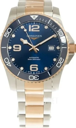 Hydroconquest Blå/Roséguldstonat stål Ø41 mm