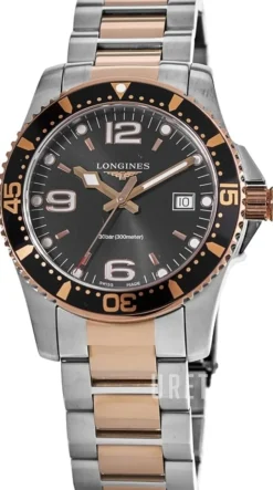 Hydroconquest Svart/Roséguldstonat stål Ø41 mm