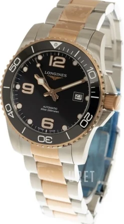 Hydroconquest Svart/Roséguldstonat stål Ø41 mm