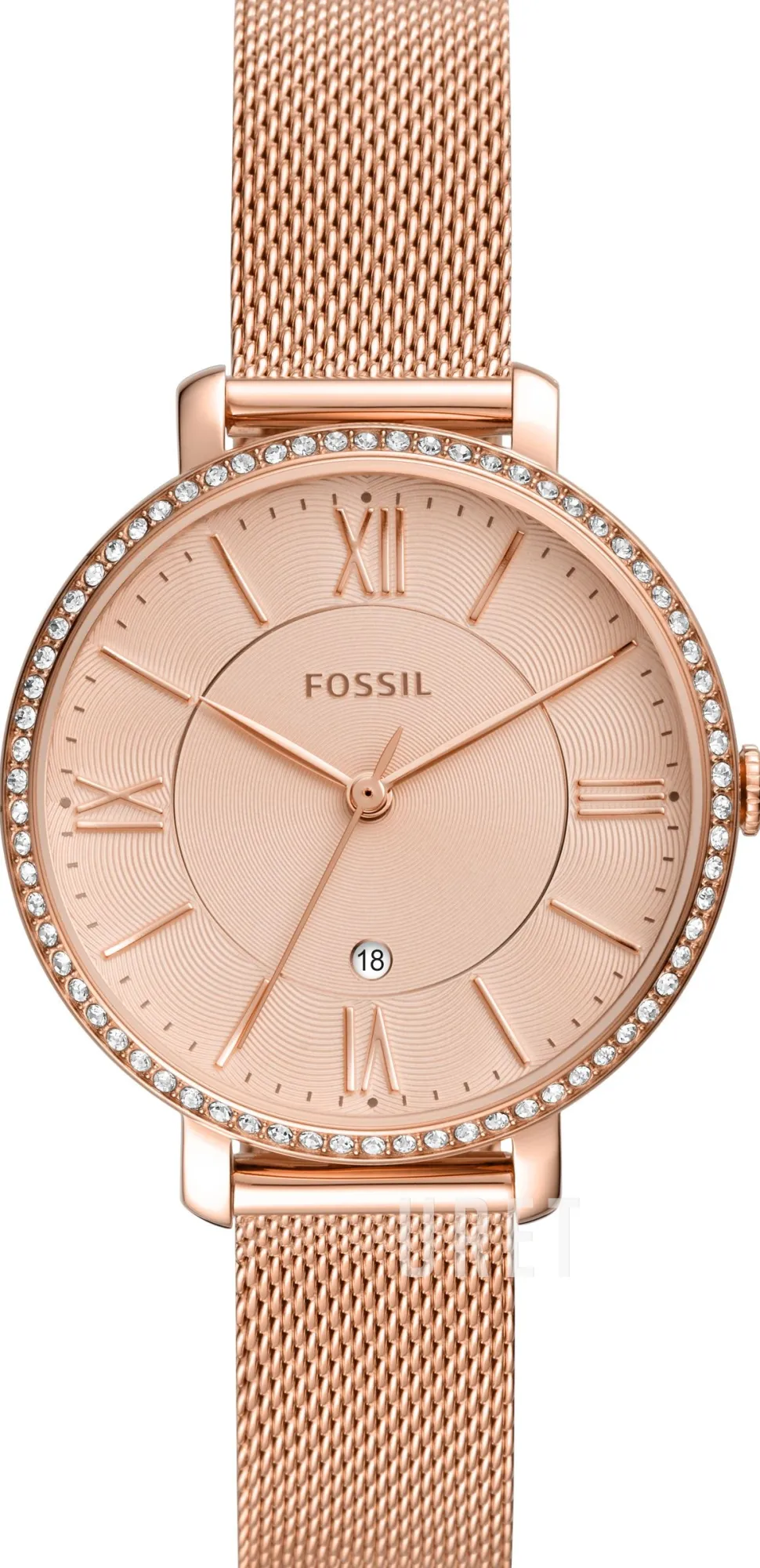 Jacqueline Roséguldstonad/Roséguldstonat stål Ø36 mm