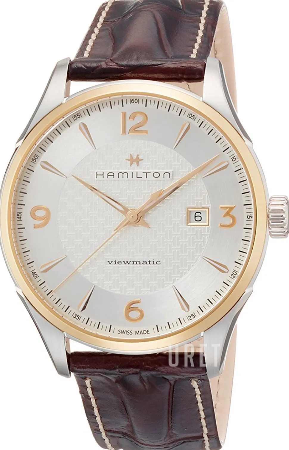 Jazzmaster Silverfärgad/Läder Ø44 mm