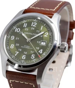 Khaki Field Grön/Läder Ø42 mm