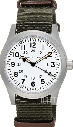 Khaki Field Vit/Läder Ø42 mm