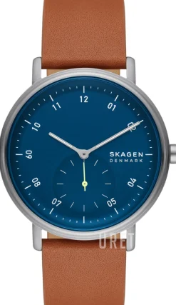 Kuppel Blå/Läder Ø44 mm