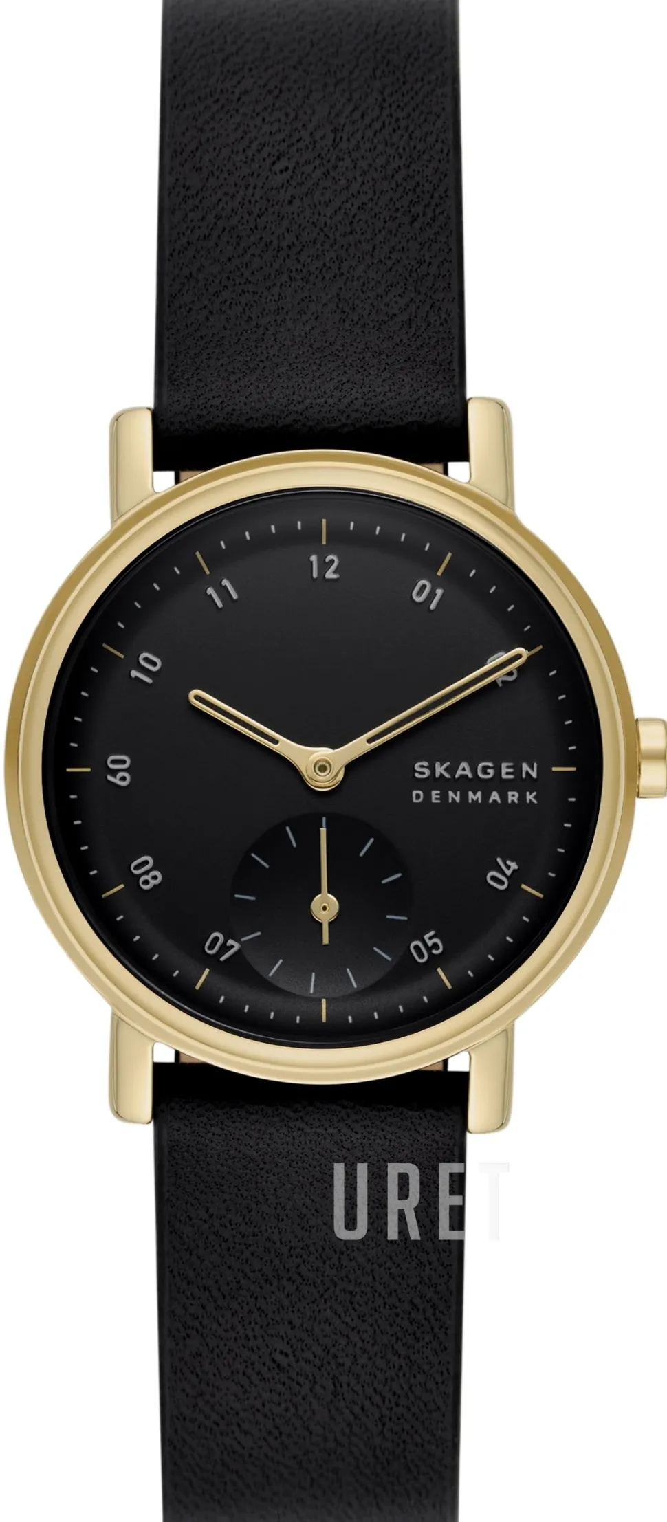 Kuppel Lille Svart/Läder Ø32 mm