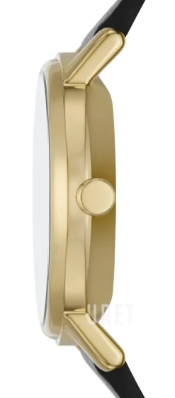 Kuppel Lille Svart/Läder Ø32 mm