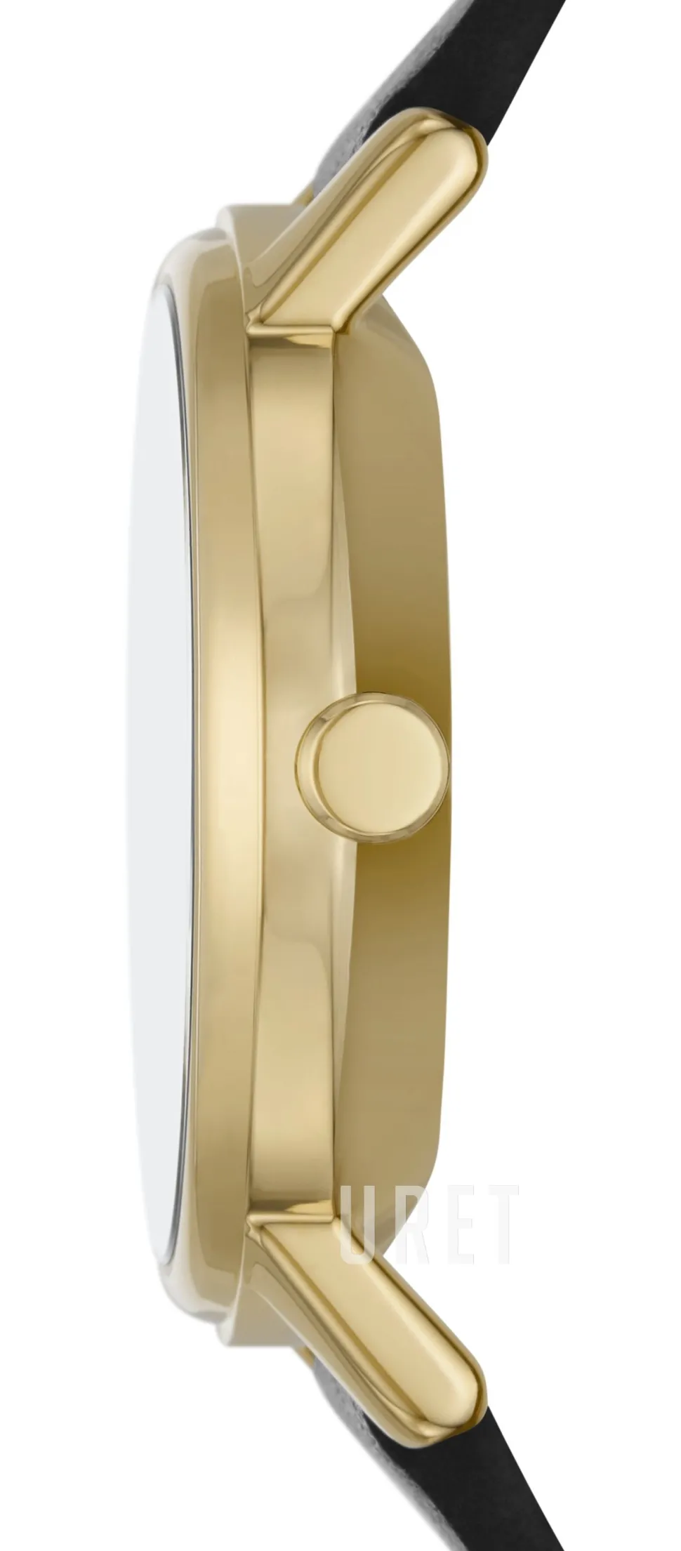 Kuppel Lille Svart/Läder Ø32 mm