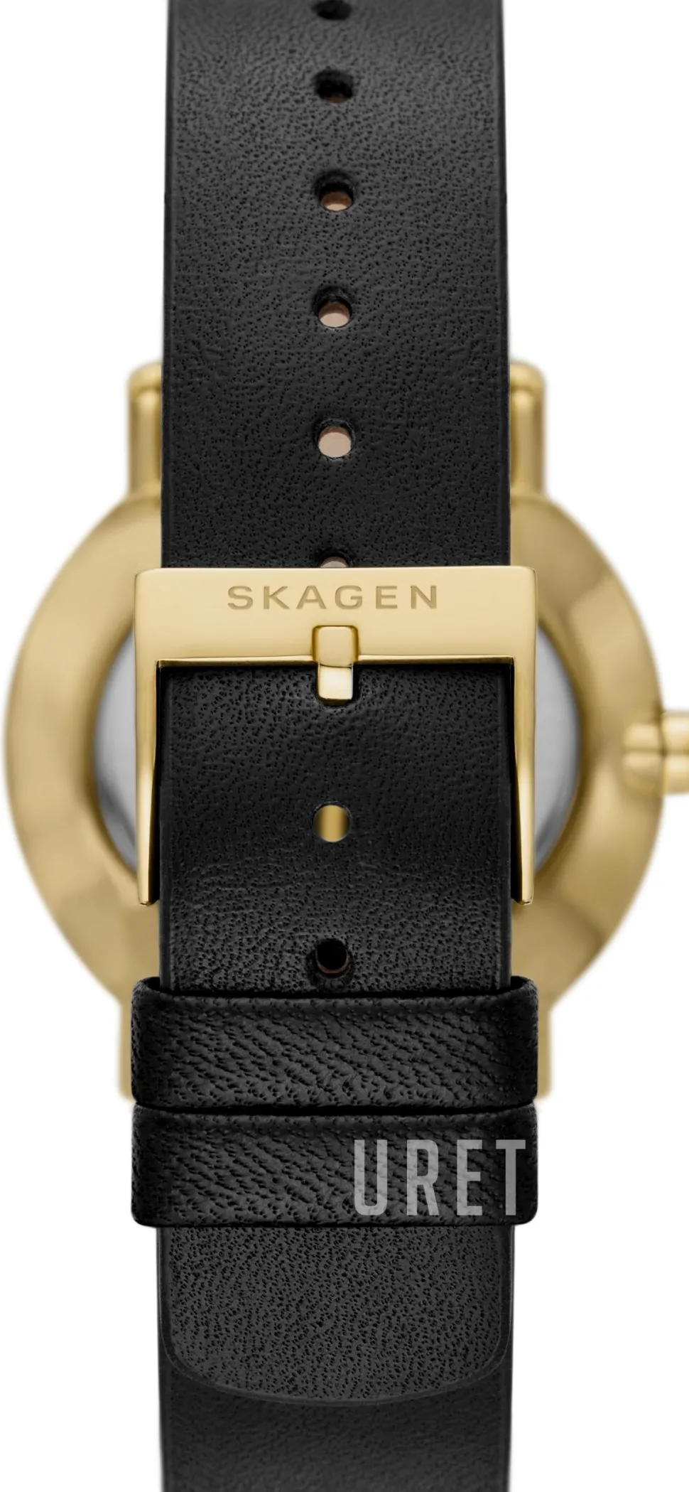 Kuppel Lille Svart/Läder Ø32 mm