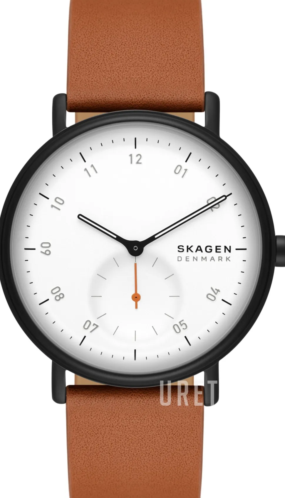 Kuppel Vit/Läder Ø44 mm