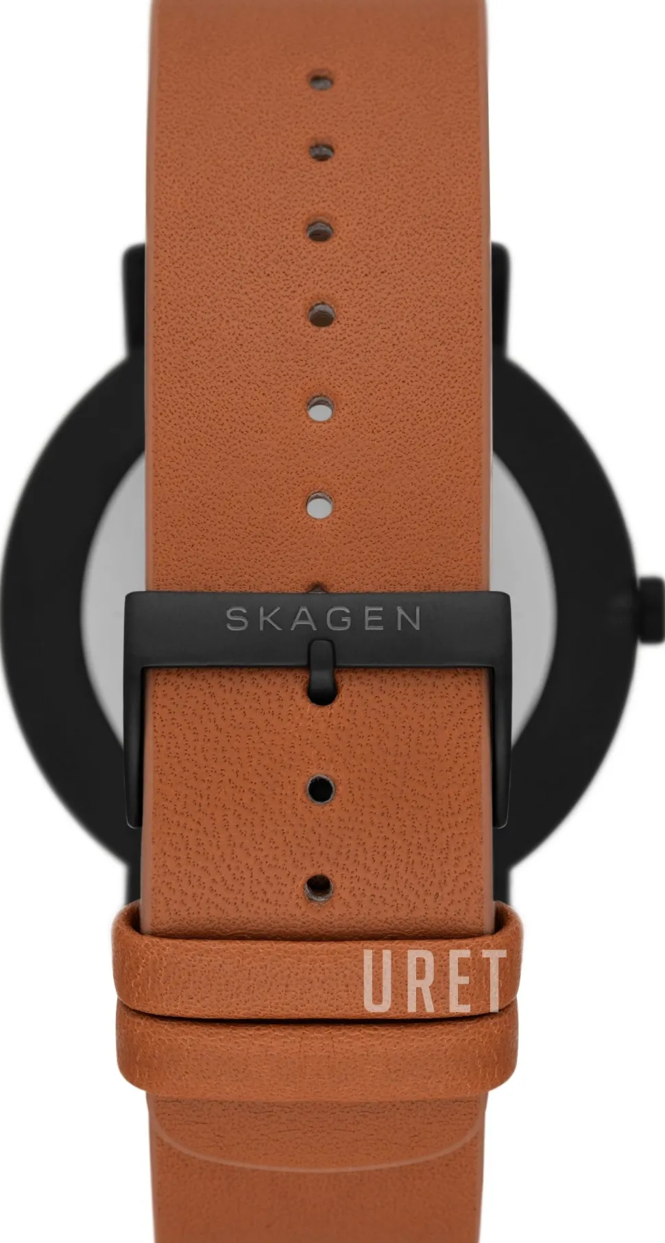 Kuppel Vit/Läder Ø44 mm