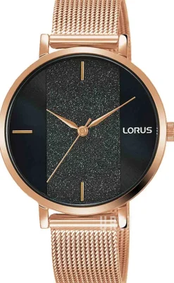 Ladies Svart/Roséguldstonat stål Ø34 mm