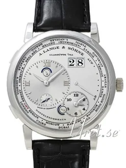 Lange 1 GMT Silverfärgad/Läder Ø41.9 mm