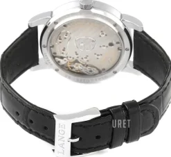 Lange 1 Moon Phase Silverfärgad/Läder Ø38.5 mm
