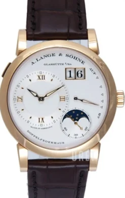 Lange 1 Moon Phase Vit/Läder Ø38.5 mm