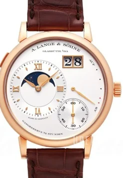 Lange 1 Silverfärgad/Läder Ø41 mm