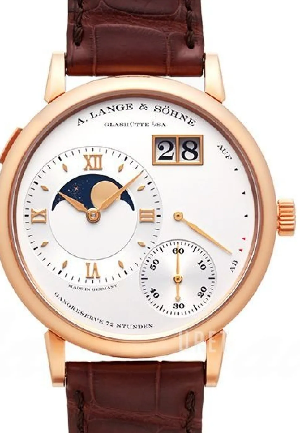 Lange 1 Silverfärgad/Läder Ø41 mm