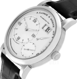 Lange 1 Silverfärgad/Läder Ø39 mm