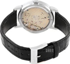 Lange 1 Silverfärgad/Läder Ø39 mm