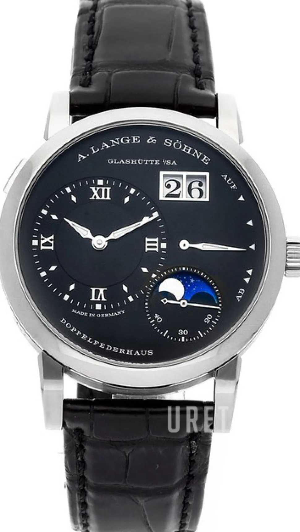 Lange 1 Svart/Läder Ø39 mm