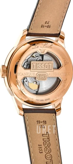 Le Locle Silverfärgad/Läder Ø39 mm