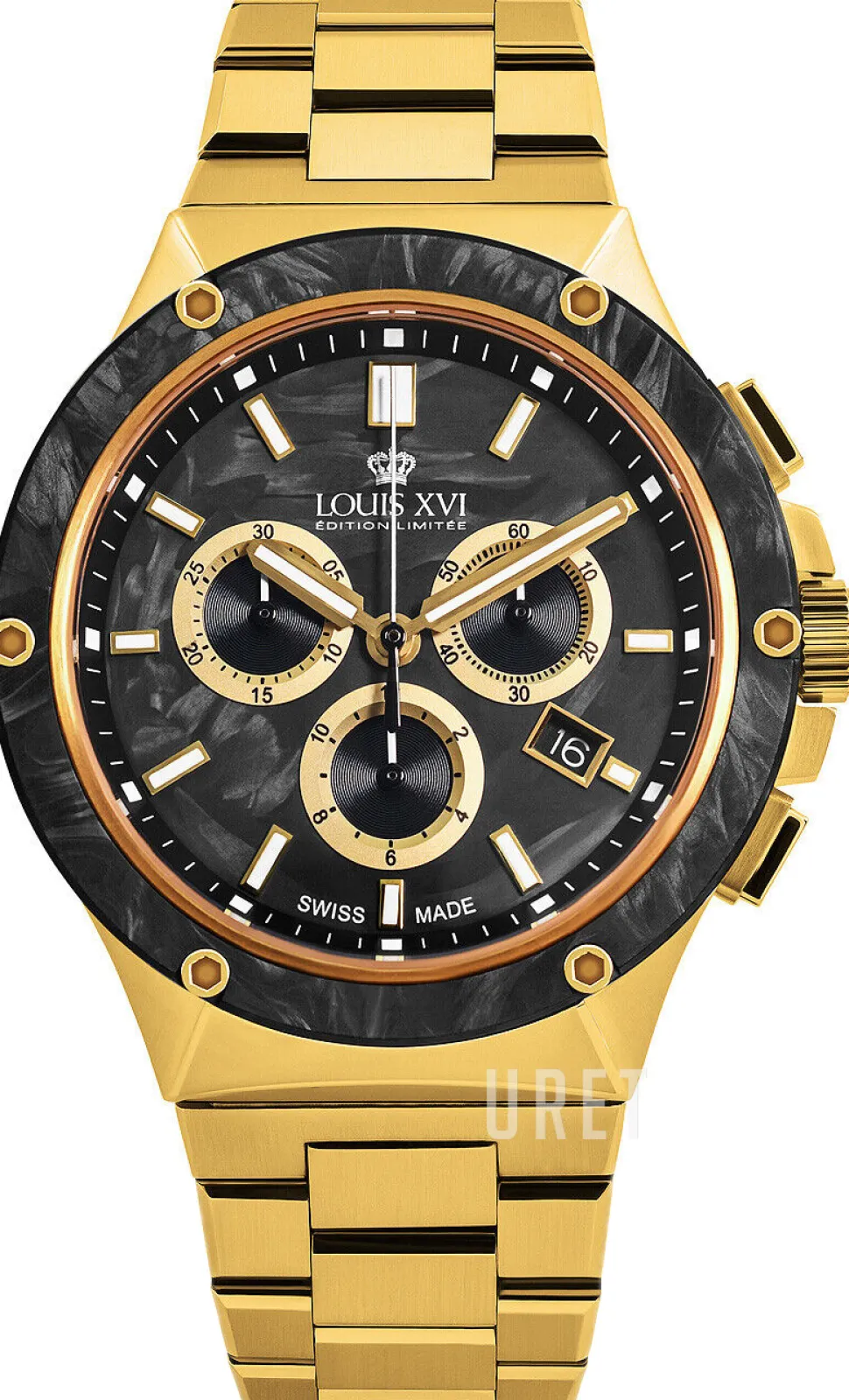 Le Monarque Grå/Gulguldtonat stål Ø42 mm