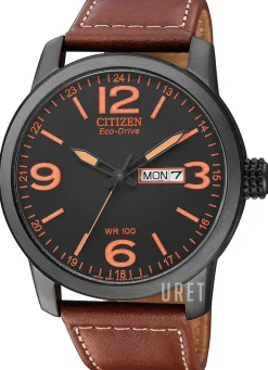 Leather Svart/Läder Ø42 mm