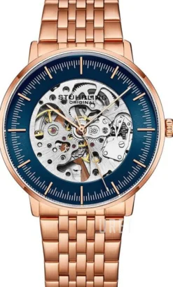 Legacy Blå/Roséguldstonat stål Ø42 mm