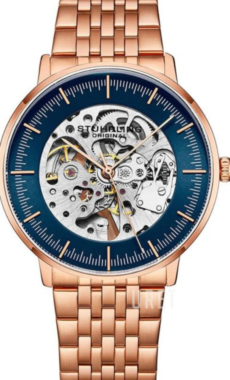 Legacy Blå/Roséguldstonat stål Ø42 mm