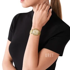 Lennox Kristallinfattad/Guldtonat stål Ø37 mm