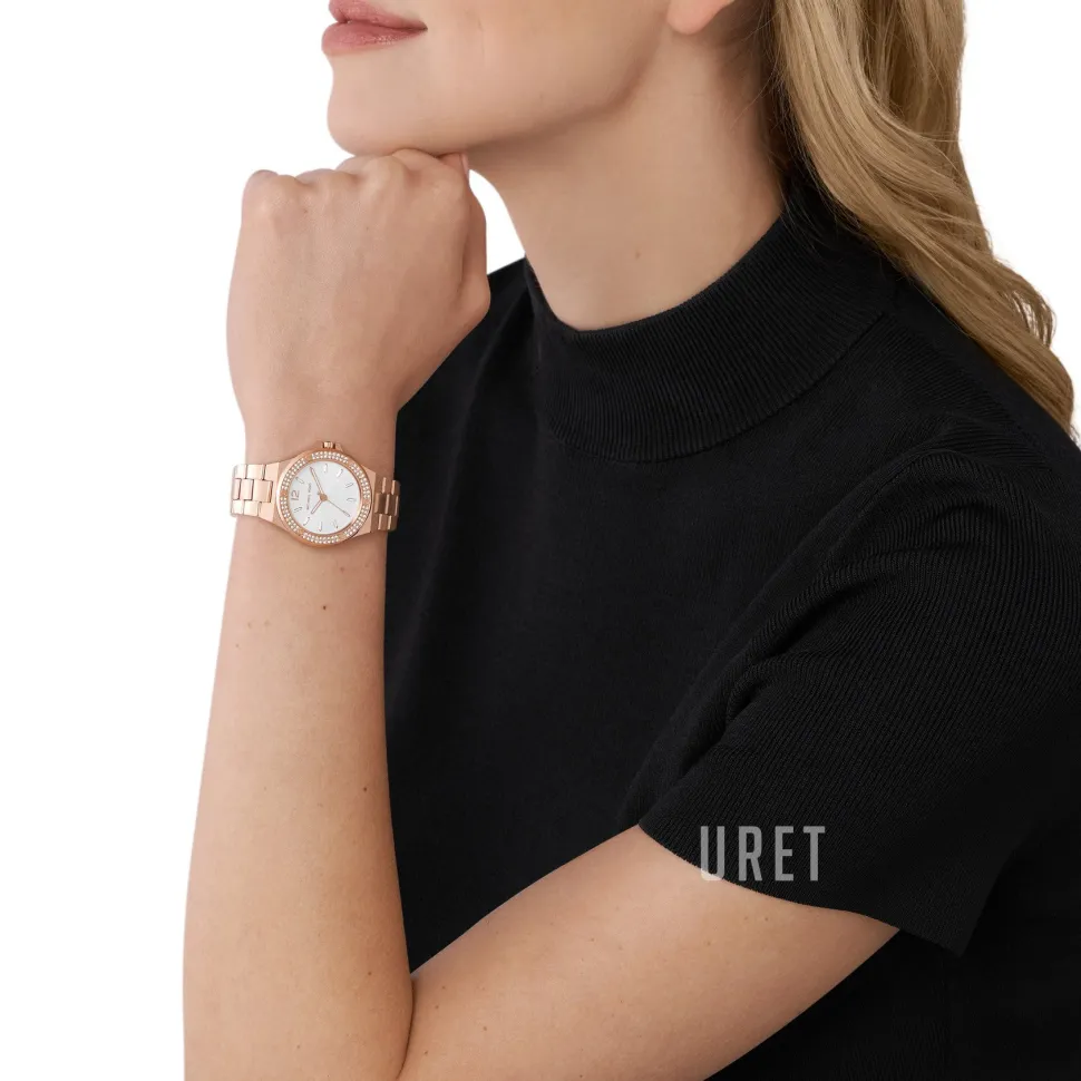 Lennox Silverfärgad/Roséguldstonat stål Ø33 mm