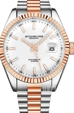 Lineage Vit/Roséguldstonat stål Ø42 mm