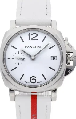 Luminor Due Vit/Läder Ø38 mm