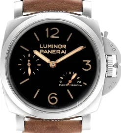 Luminor Svart/Läder Ø47 mm