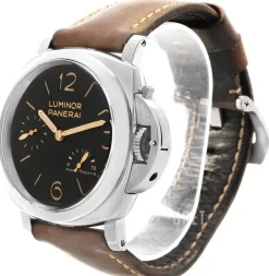 Luminor Svart/Läder Ø47 mm