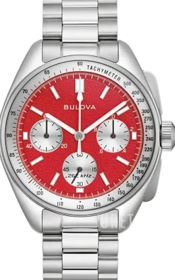 Lunar Pilot Röd/Stål Ø43.5 mm