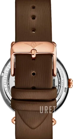 Luxe Roséguldstonad/Läder Ø38 mm