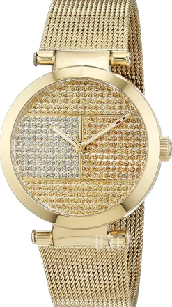 Lynn Kristallinfattad/Gulguldtonat stål Ø32 mm