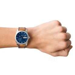 Machine Blå/Läder Ø42 mm