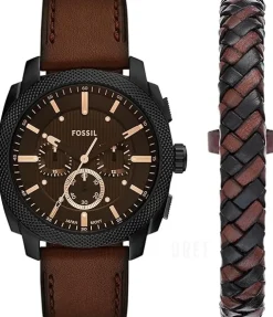 Machine Brun/Läder Ø44 mm