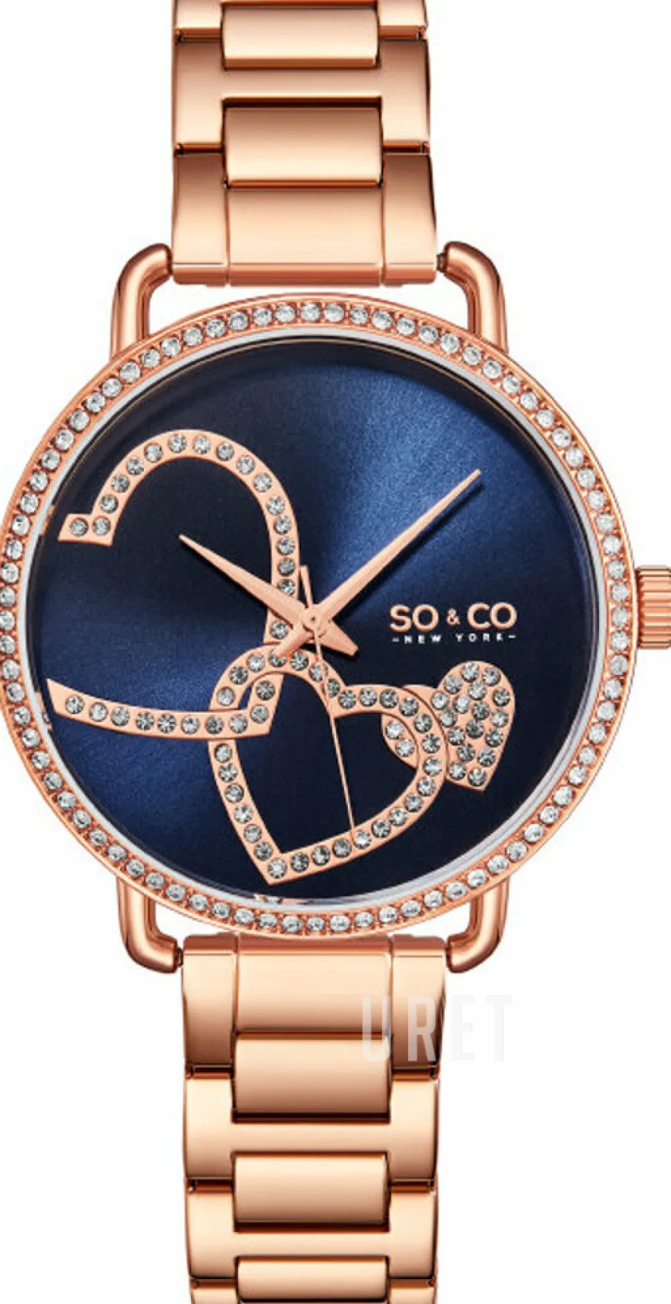 Madison Blå/Roséguldstonat stål Ø38 mm