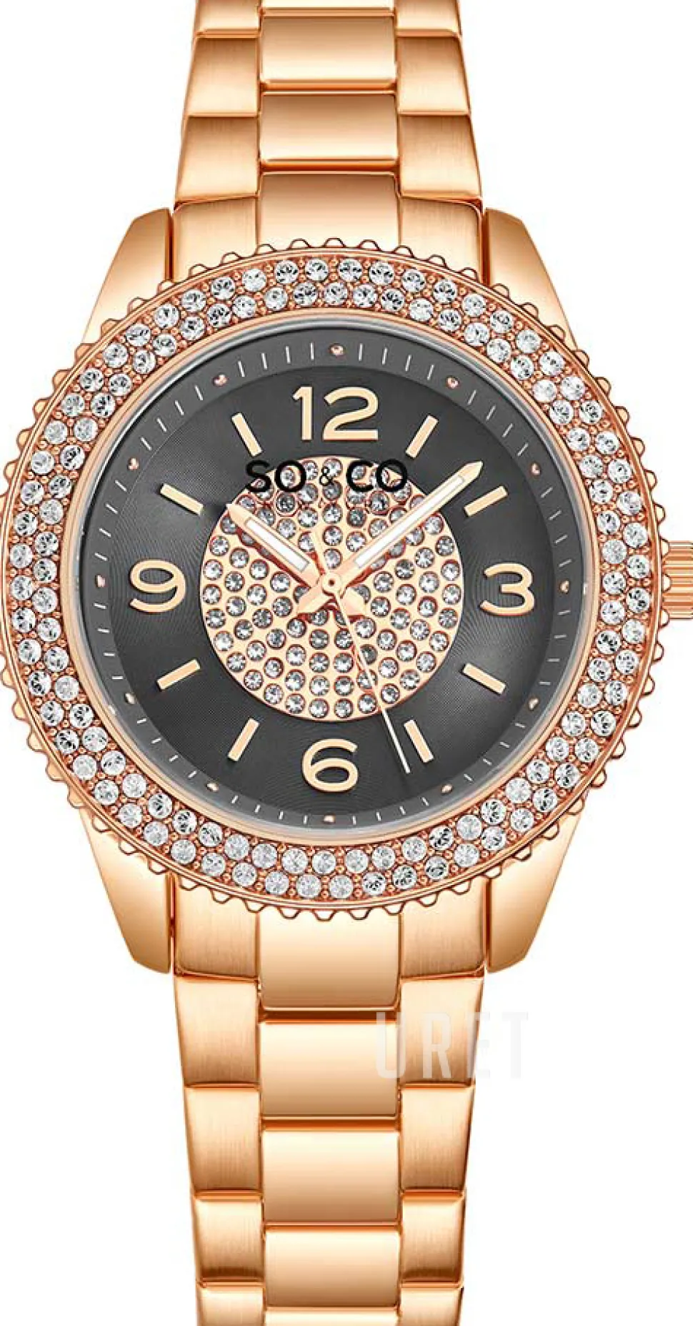 Madison Grå/Roséguldstonat stål Ø38 mm