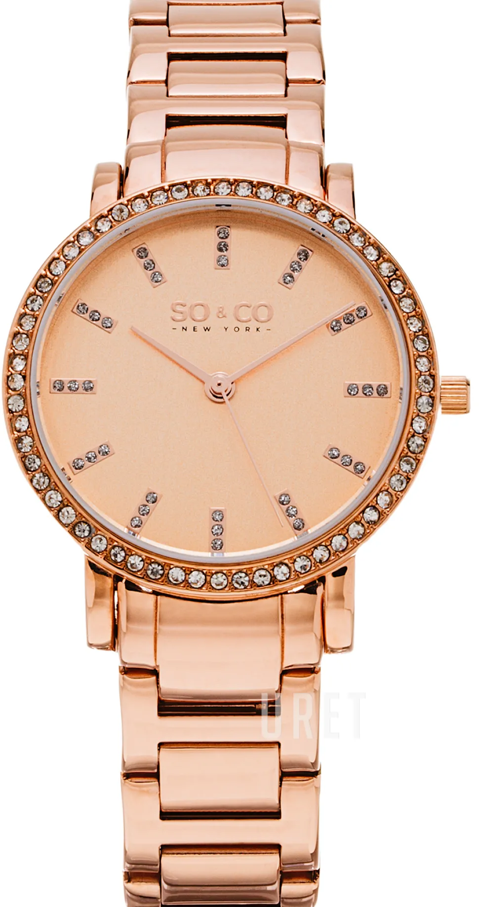 Madison Roséguldstonad/Roséguldstonat stål Ø34 mm